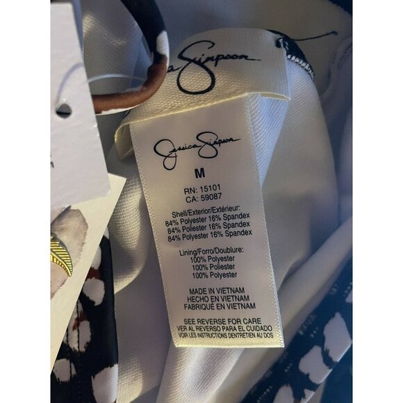 Jessica Simpson LEOPARD Cool Cats V-Wire Tankini Swim Top, Medium NWT Bl… - Picture 3 of 4